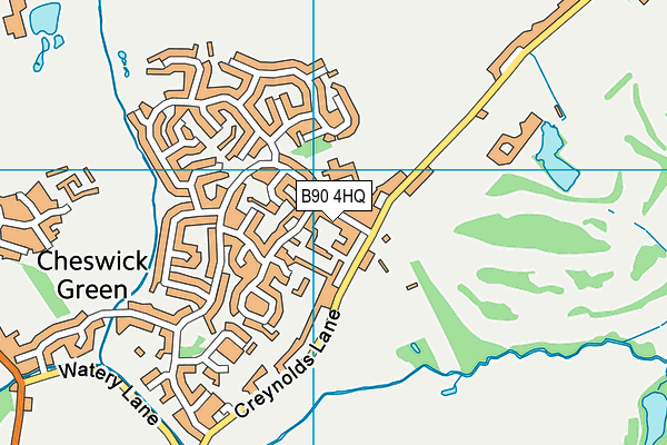 B90 4HQ map - OS VectorMap District (Ordnance Survey) B90 4HQ map - OS VectorMap District (Ordnance Survey)