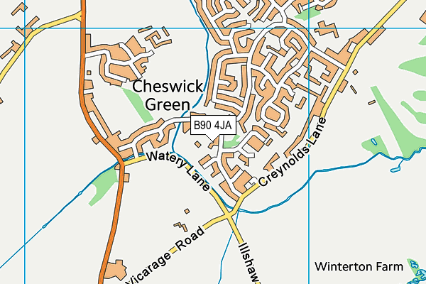 B90 4JA map - OS VectorMap District (Ordnance Survey) B90 4JA map - OS VectorMap District (Ordnance Survey)