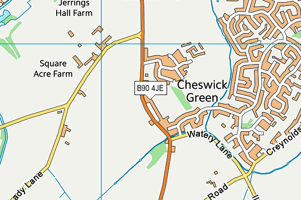 B90 4JE map - OS VectorMap District (Ordnance Survey) B90 4JE map - OS VectorMap District (Ordnance Survey)