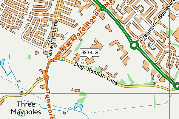 B90 4JG map - OS VectorMap District (Ordnance Survey) B90 4JG map - OS VectorMap District (Ordnance Survey)