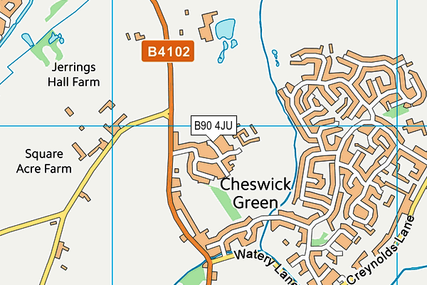 B90 4JU map - OS VectorMap District (Ordnance Survey) B90 4JU map - OS VectorMap District (Ordnance Survey)