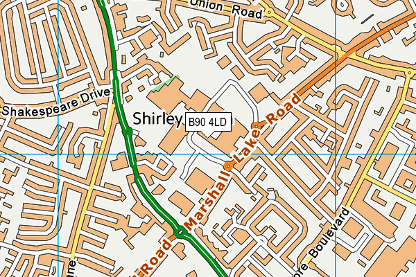 B90 4LD map - OS VectorMap District (Ordnance Survey) B90 4LD map - OS VectorMap District (Ordnance Survey)