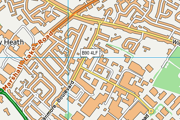 B90 4LF map - OS VectorMap District (Ordnance Survey) B90 4LF map - OS VectorMap District (Ordnance Survey)