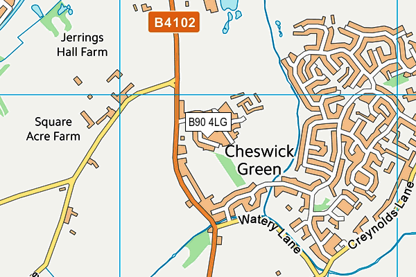 B90 4LG map - OS VectorMap District (Ordnance Survey) B90 4LG map - OS VectorMap District (Ordnance Survey)