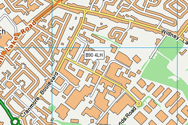 B90 4LH map - OS VectorMap District (Ordnance Survey) B90 4LH map - OS VectorMap District (Ordnance Survey)