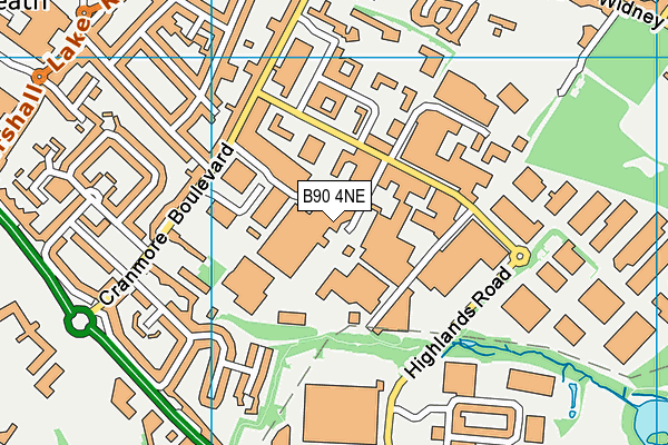 B90 4NE map - OS VectorMap District (Ordnance Survey) B90 4NE map - OS VectorMap District (Ordnance Survey)