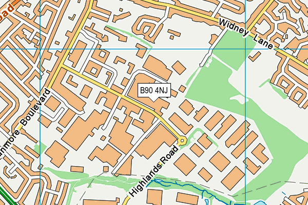 B90 4NJ map - OS VectorMap District (Ordnance Survey) B90 4NJ map - OS VectorMap District (Ordnance Survey)