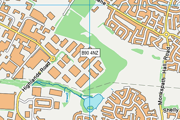 B90 4NZ map - OS VectorMap District (Ordnance Survey) B90 4NZ map - OS VectorMap District (Ordnance Survey)