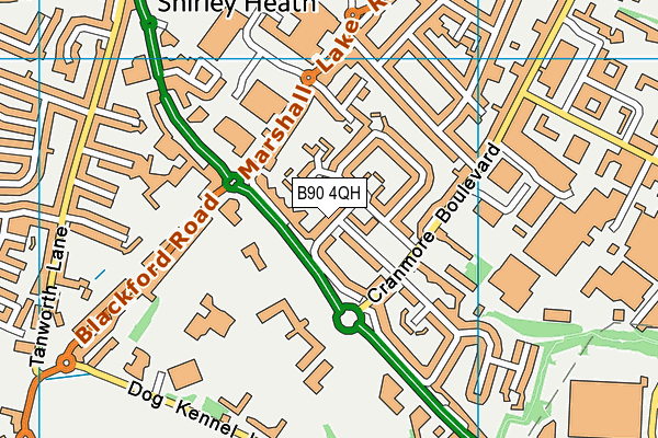 B90 4QH map - OS VectorMap District (Ordnance Survey) B90 4QH map - OS VectorMap District (Ordnance Survey)