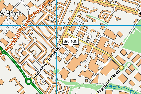 B90 4QN map - OS VectorMap District (Ordnance Survey) B90 4QN map - OS VectorMap District (Ordnance Survey)