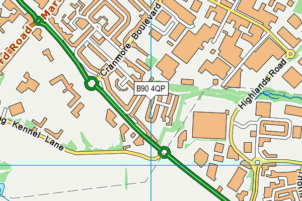 B90 4QP map - OS VectorMap District (Ordnance Survey) B90 4QP map - OS VectorMap District (Ordnance Survey)