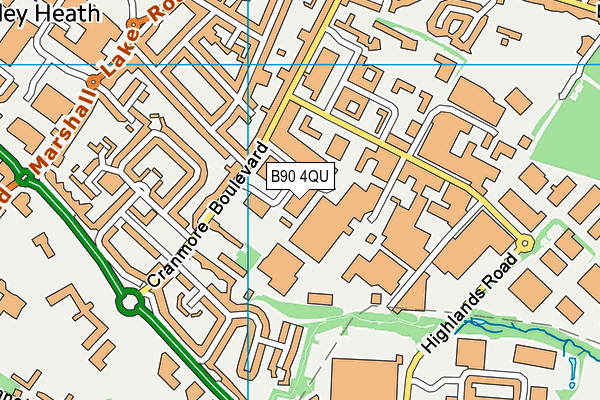 B90 4QU map - OS VectorMap District (Ordnance Survey) B90 4QU map - OS VectorMap District (Ordnance Survey)
