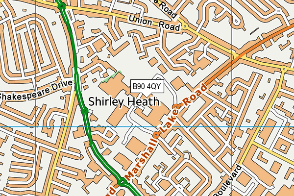 B90 4QY map - OS VectorMap District (Ordnance Survey) B90 4QY map - OS VectorMap District (Ordnance Survey)