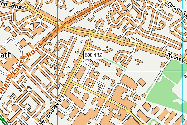 B90 4RZ map - OS VectorMap District (Ordnance Survey) B90 4RZ map - OS VectorMap District (Ordnance Survey)