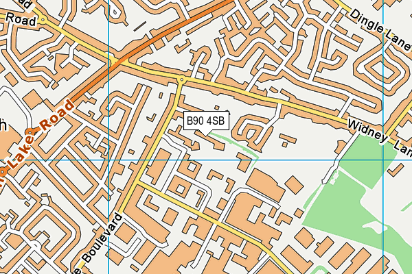 B90 4SB map - OS VectorMap District (Ordnance Survey) B90 4SB map - OS VectorMap District (Ordnance Survey)