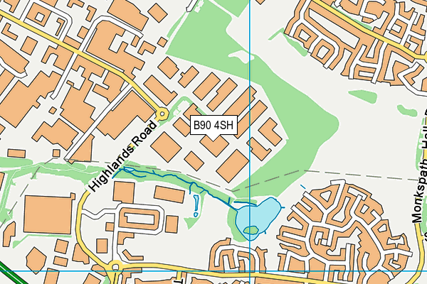 B90 4SH map - OS VectorMap District (Ordnance Survey) B90 4SH map - OS VectorMap District (Ordnance Survey)