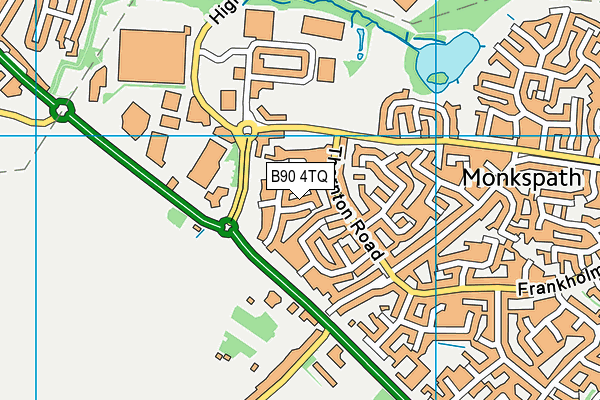B90 4TQ map - OS VectorMap District (Ordnance Survey) B90 4TQ map - OS VectorMap District (Ordnance Survey)