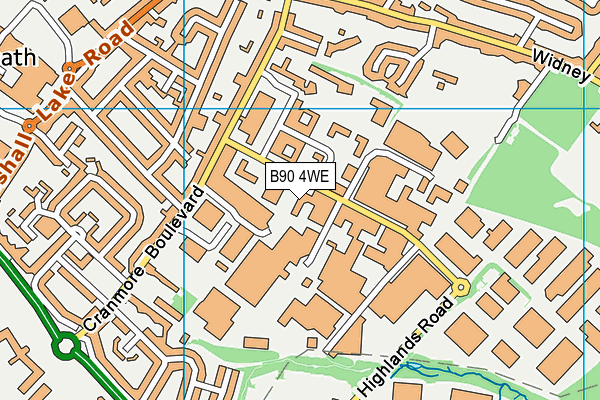 B90 4WE map - OS VectorMap District (Ordnance Survey) B90 4WE map - OS VectorMap District (Ordnance Survey)