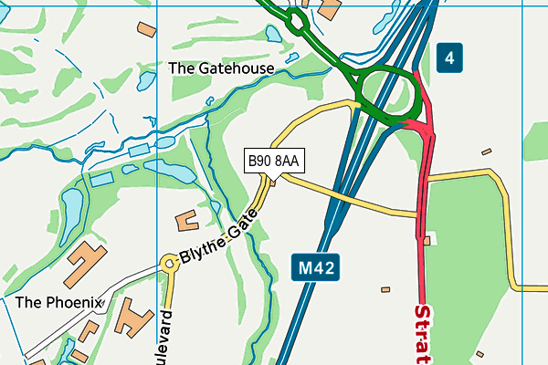 B90 8AA map - OS VectorMap District (Ordnance Survey) B90 8AA map - OS VectorMap District (Ordnance Survey)