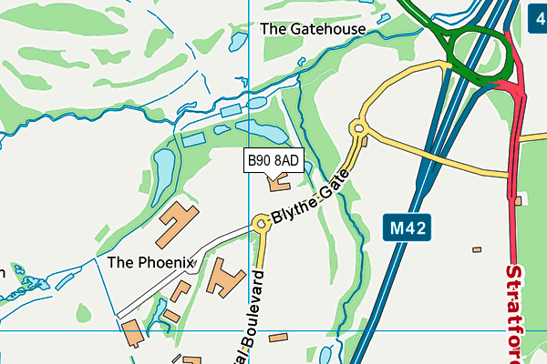 B90 8AD map - OS VectorMap District (Ordnance Survey) B90 8AD map - OS VectorMap District (Ordnance Survey)