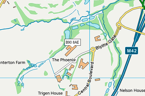 B90 8AE map - OS VectorMap District (Ordnance Survey) B90 8AE map - OS VectorMap District (Ordnance Survey)