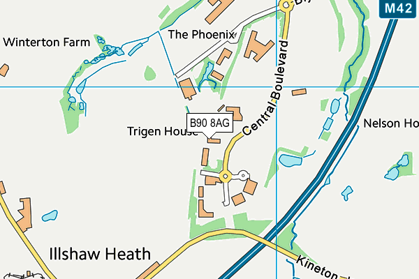 B90 8AG map - OS VectorMap District (Ordnance Survey) B90 8AG map - OS VectorMap District (Ordnance Survey)