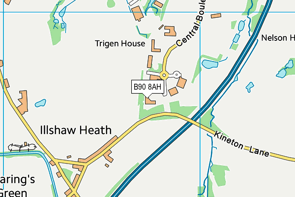 B90 8AH map - OS VectorMap District (Ordnance Survey) B90 8AH map - OS VectorMap District (Ordnance Survey)