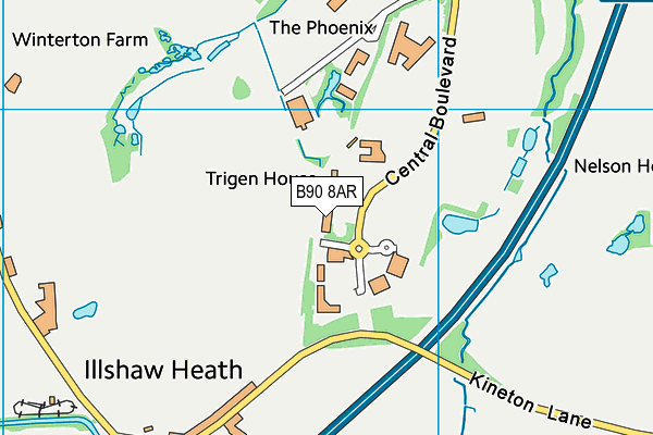 B90 8AR map - OS VectorMap District (Ordnance Survey) B90 8AR map - OS VectorMap District (Ordnance Survey)