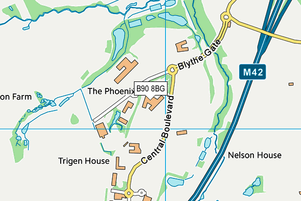B90 8BG map - OS VectorMap District (Ordnance Survey) B90 8BG map - OS VectorMap District (Ordnance Survey)
