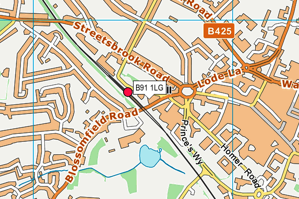 B91 1LG map - OS VectorMap District (Ordnance Survey) B91 1LG map - OS VectorMap District (Ordnance Survey)