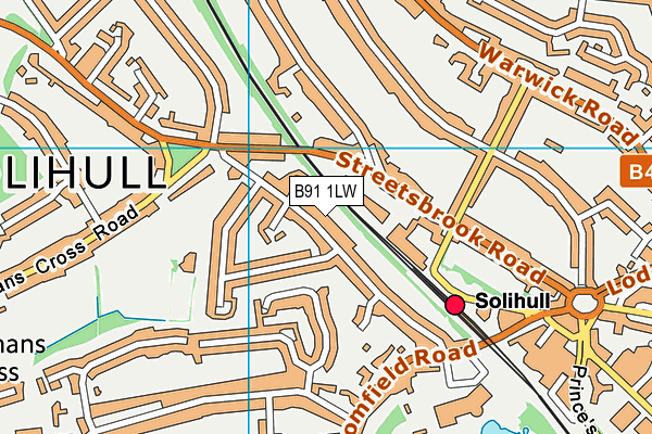 B91 1LW map - OS VectorMap District (Ordnance Survey) B91 1LW map - OS VectorMap District (Ordnance Survey)