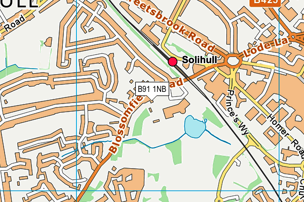 B91 1NB map - OS VectorMap District (Ordnance Survey) B91 1NB map - OS VectorMap District (Ordnance Survey)