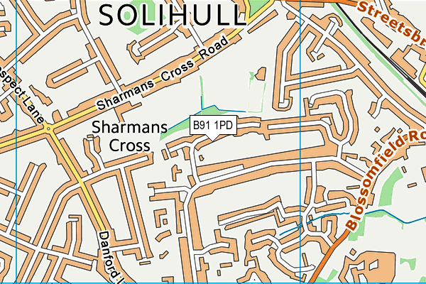 B91 1PD map - OS VectorMap District (Ordnance Survey) B91 1PD map - OS VectorMap District (Ordnance Survey)