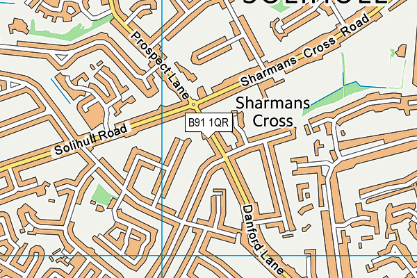 B91 1QR map - OS VectorMap District (Ordnance Survey) B91 1QR map - OS VectorMap District (Ordnance Survey)