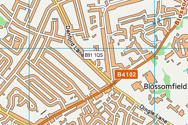 B91 1QS map - OS VectorMap District (Ordnance Survey) B91 1QS map - OS VectorMap District (Ordnance Survey)