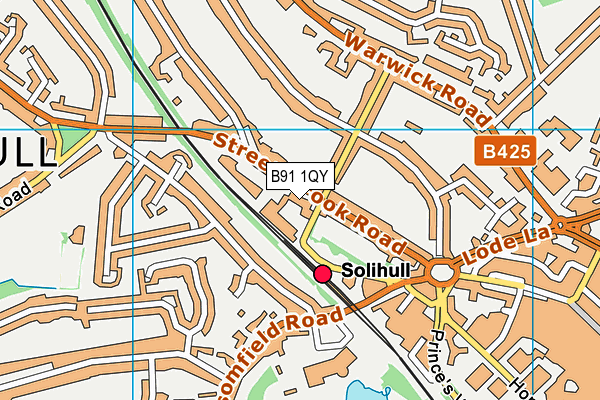 B91 1QY map - OS VectorMap District (Ordnance Survey) B91 1QY map - OS VectorMap District (Ordnance Survey)