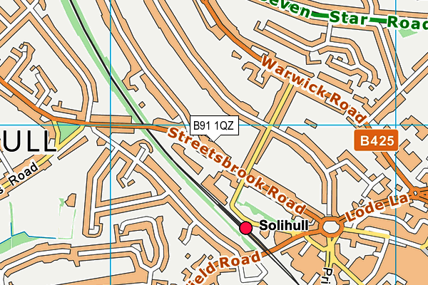 B91 1QZ map - OS VectorMap District (Ordnance Survey) B91 1QZ map - OS VectorMap District (Ordnance Survey)