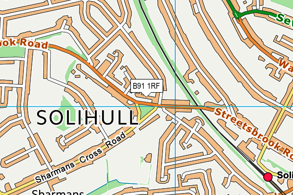 B91 1RF map - OS VectorMap District (Ordnance Survey) B91 1RF map - OS VectorMap District (Ordnance Survey)