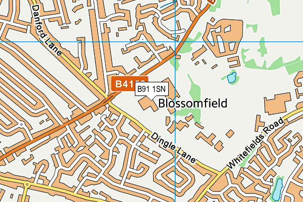 B91 1SN map - OS VectorMap District (Ordnance Survey) B91 1SN map - OS VectorMap District (Ordnance Survey)