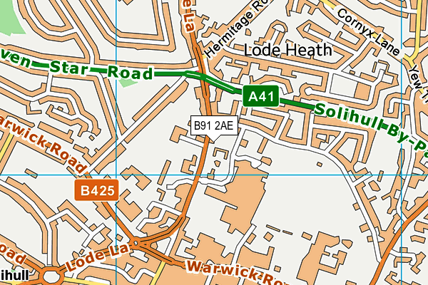B91 2AE map - OS VectorMap District (Ordnance Survey) B91 2AE map - OS VectorMap District (Ordnance Survey)