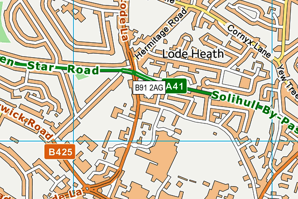 B91 2AG map - OS VectorMap District (Ordnance Survey) B91 2AG map - OS VectorMap District (Ordnance Survey)