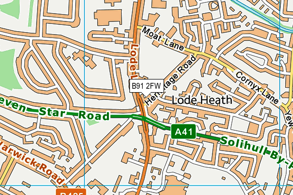B91 2FW map - OS VectorMap District (Ordnance Survey) B91 2FW map - OS VectorMap District (Ordnance Survey)