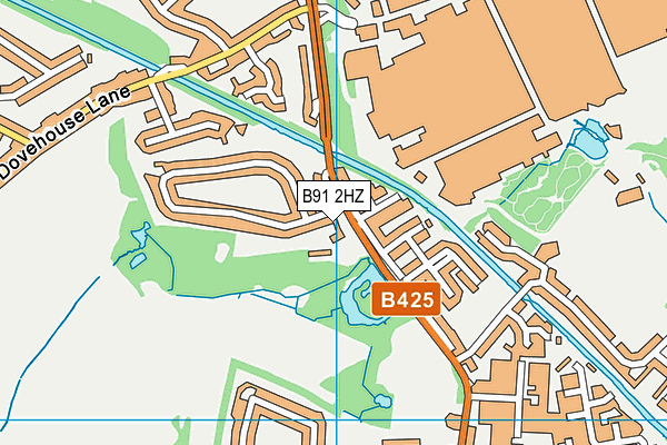 B91 2HZ map - OS VectorMap District (Ordnance Survey) B91 2HZ map - OS VectorMap District (Ordnance Survey)