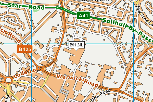 B91 2JL map - OS VectorMap District (Ordnance Survey) B91 2JL map - OS VectorMap District (Ordnance Survey)