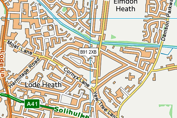 B91 2XB map - OS VectorMap District (Ordnance Survey) B91 2XB map - OS VectorMap District (Ordnance Survey)