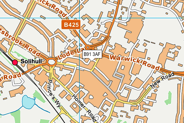 B91 3AF map - OS VectorMap District (Ordnance Survey) B91 3AF map - OS VectorMap District (Ordnance Survey)