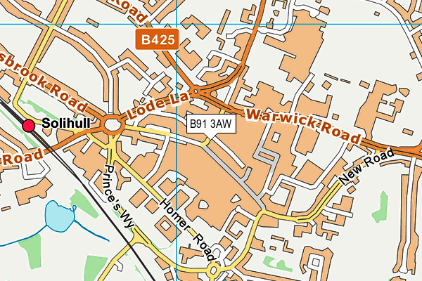 B91 3AW map - OS VectorMap District (Ordnance Survey) B91 3AW map - OS VectorMap District (Ordnance Survey)