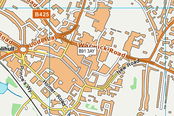 B91 3AY map - OS VectorMap District (Ordnance Survey) B91 3AY map - OS VectorMap District (Ordnance Survey)