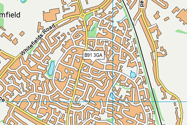 B91 3GA map - OS VectorMap District (Ordnance Survey) B91 3GA map - OS VectorMap District (Ordnance Survey)