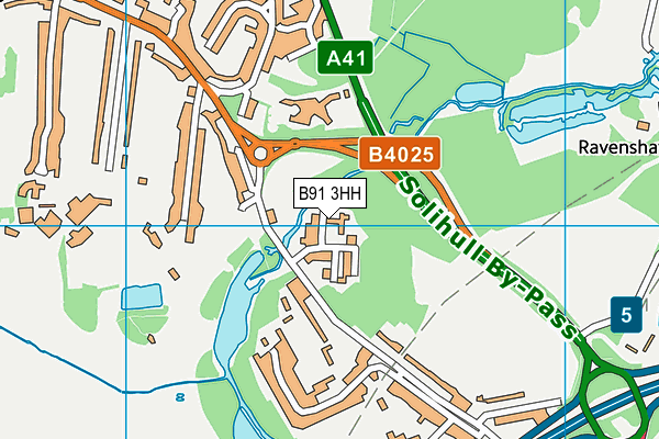 B91 3HH map - OS VectorMap District (Ordnance Survey) B91 3HH map - OS VectorMap District (Ordnance Survey)